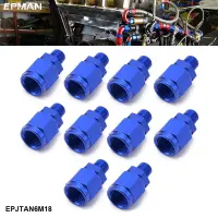 EPMAN 10PCS Alloy AN6 Female Swivel To Male 1/8