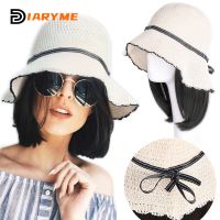 Hat Wig Synthetic Short Straight Bob Hair Natural Wig Black Hat Wigs Cap With Hair Connect Fishermans Hat Hair Extension Sun Vi