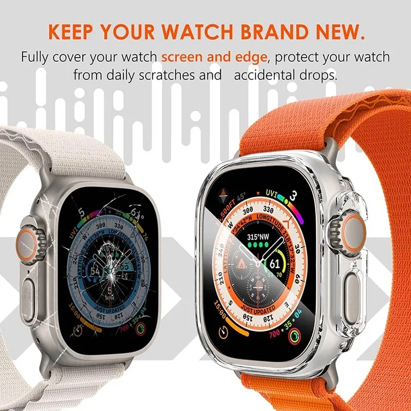 Tempered Glass for Apple Watch Ultra 49mm Screen Protector Anti-Scratch for  Smartwatch Hello Watch 3