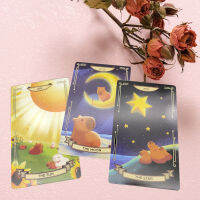 12 × 7ซม. Capybarot Divination Tarot Deck และ Guidebook การ์ดภาษาอังกฤษเพื่อนครอบครัว Prophecy