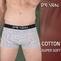 DELON   **โปร ตัวละ 229 .- ซื้อ 3 ตัว ราคาพิเศษ 379.- เลือกแบบได้ ** กางเกงในชาย ทรง Trunk ขาสั้น ผ้าพิมพ์ลายกราฟฟิค DELON  ผ้าคอตตอน super soft  AU53028 **size L -XL**