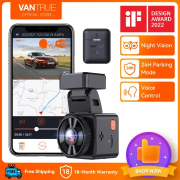 Vantrue E1-G WiFi Mini Dash Cam with Voice Control & GPS, Car Dash