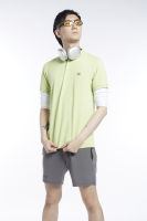 ESP เสื้อโปโลปักโลโก้ ผู้ชาย สีเขียวอ่อน | Logo Polo Shirt | 3674