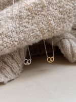 A.piece สร้อยเงินแท้ [all silver 925] mini pretzel heart cubic necklace (284)