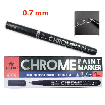 UNI [Jettingbuy] ปากกามาร์คเกอร์สีเงิน DIY,ปากกาทาสีโครเมี่ยมทนน้ำทนต่อรังสี UV สำหรับงานช่าง