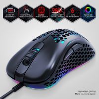 Model O Wired Gaming Mouse Light Weight Backlit USB Mouse Gamer 6400dpi 6Keys Wired Ergonomic Glowing Gaming Mouse