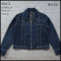 B.L.T.C อกจริง39 (L) เสื้อแจ็คเก็ตยีนส์ เสื้อยีนส์แขนยาวหญิงชาย ผ้านุ่มใส่สบาย มีซิปหน้าสวยๆ