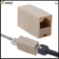 AIMEE 2PCS คุณภาพสูง ข้อต่อ ใหม่ อีเธอร์เน็ต แลน ปลั๊กต่อขยาย RJ45 ขั้วต่อสายเคเบิลเครือข่าย ช่างเชื่อมสายเคเบิล