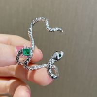 【YF】 Exaggerated Animal Earrings Punk Cartilage Alloy Metal Snake Bite Ear Cuff Clip Wrap Earring for Girls Y08E