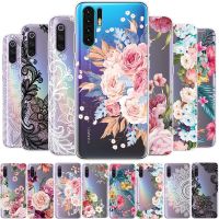 【Shell set]สำหรับ Huawei P8 P9 P10 P20 P30 P40 Lite Pro P Smart Plus Z Pro Y6 Y7 Y5 2019 Y5P Y6P Y7P Floral Clear Tpu นุ่มปก