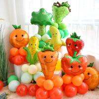 【YF】 1pcs Fruit Vegetable Helium Foil Balloons Strawberry Corn Carrot Banana Birthday Decoration