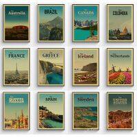 World Travel Vintage โปสเตอร์: สเปน,ฝรั่งเศส,แคนาดา,รัสเซีย,สวีเดน,บราซิล-Ideal Wall Art สำหรับ Home