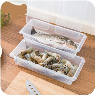 กล่องเก็บปลา กล่องเก็บเนื้อสัตว์ กล่องถนอมอาหารในตู้เย็น เก็บผัก มีฝาปิด