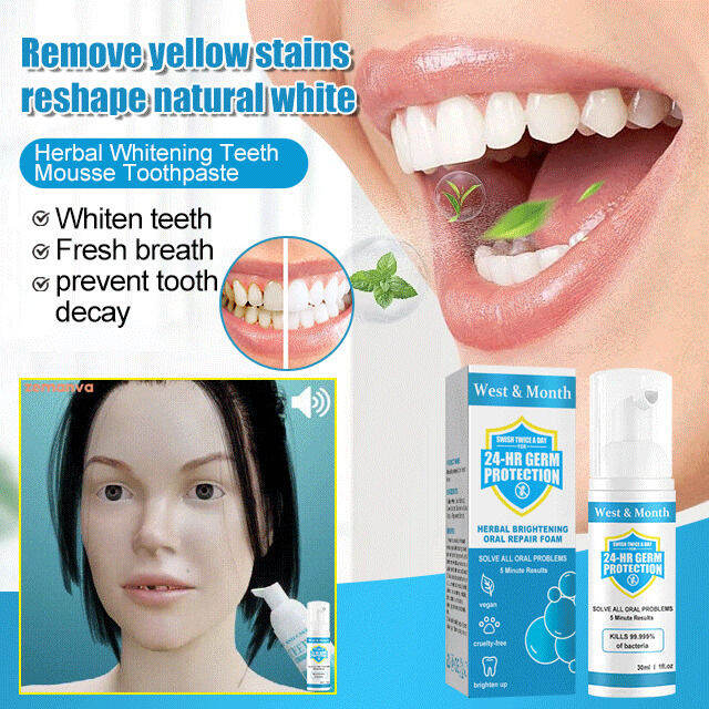 coolrich Herbal Whitening Teeth Mousse Toothpaste | Lazada PH