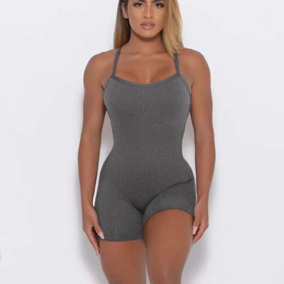 Backless Sports Jumpsuit Woman 2023 Fitness Overalls One Piece Shorts Sport Outfit Gym Workout Sexy Clothes for Women Sportwear