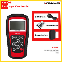 KONNWEI Obdii/eobd รถยนต์เครื่องถอดรหัสตรวจจับเครื่องอ่านโค้ดและ KW808สแกนเนอร์อัตโนมัติ