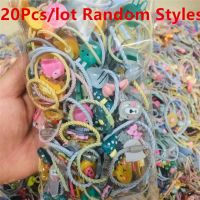 20Pcs/Lot Children Hair Accessories Cartoon Elastic Hair Bands Baby Head Leather Rope Small Animal Cute Girls Headdress Headwear