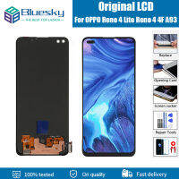 Original 6.43 สำหรับ OPPO Reno 4 Lite CPH2125จอแสดงผล LCD หน้าจอสัมผัส Digitizer สำหรับ Reno4 4G 5G Reno 4F A93 4G LCD กรอบ