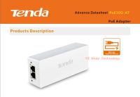 TENDA, PoE30G-AT 2 Gigabit port PoE extension 1 Lan Port Gigabit