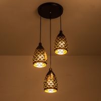 ZZOOI Indoor Modern LED Ceiling Lights Simple restaurant living room bedroom Lighting fixture accessory Scaly hollow iron ceiling lamp