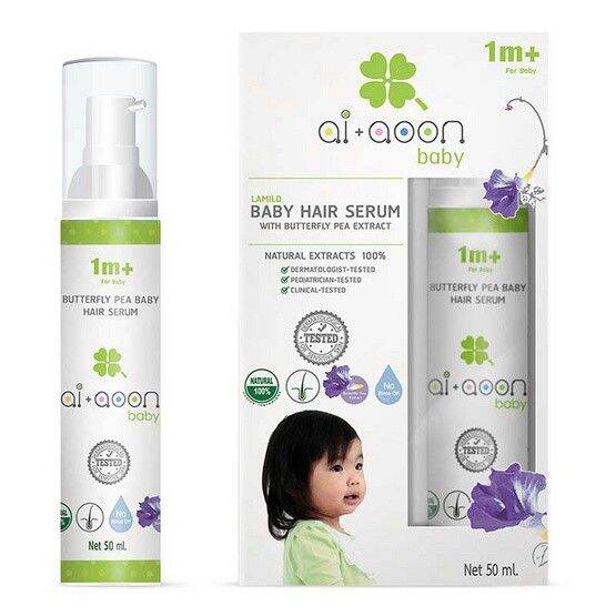 แพ็คคู่-ai-aoon-เซรั่มอัญชัญบำรุงผมสำหรับเด็ก-baby-hair-serum-ไออุ่น-เซรั่มบำรุงเส้นผม