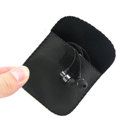 OOTDTY tas penyimpanan Earphone Mini dompet koin tempat kabel pengisian Data kantong lengan pelindung