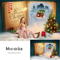 【A HOT】 ChristmasBookPhotography BackdropsSnowBaby Portrait Photo Props Studio Booth Background Xmas Tree