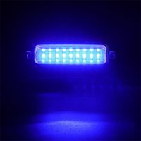 Blue 27 LED Underwater Boat Marine Transom Lights Stainless Steel Pontoon Yacht Stern Fishing Night Light