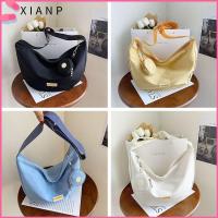 XIANP สำหรับผู้หญิง ลำลองแบบสบายๆ สีทึบทึบ ถุงนักช้อป กระเป๋าแบบสะพายไหล่ กระเป๋า Crossbody กระเป๋าถือแบบถือ