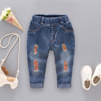 IENENS Children Clothing Boys Jeans Kids Girl Denim Pants Baby Long Pants Trousers Bottoms for 2-7 Years