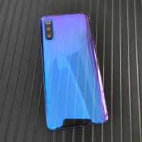 ใสใสสำหรับ Xiaomi Mi9 Mi 9 Pro 5G ฝาครอบแบตเตอรี่ด้านหลังกระจกด้านหลังแผงตัวเรือนพร้อมฝาครอบเลนส์กล้อง + สติกเกอร์