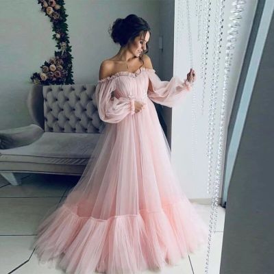 ‘；’ Women 2022 Summer Tulle Tutu Dress High Waist Long Style Prom Dresses Clothes Birthday Wedding Party Princess Maxi  Dresses