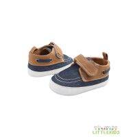 ♔BTY♔Baby Canvas Shoes, Fashionable Anti-Slip Prewalker Soft Soled-Shoes for Boys, BlackKhakiDark Blue