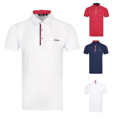 Summer golf clothing mens short-sleeved breathable quick-drying sweat-wicking moisture-absorbing jersey outdoor sports Polo shirt T-shirt top Scotty Cameron1 PEARLY GATES  Odyssey FootJoy UTAA Titleist Castelbajac☫♂✷