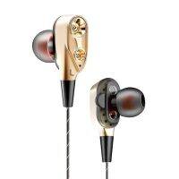 ไดรฟ์คู่เครื่องเสียงมีสายขนาด3.5มม. สำหรับหูฟังแบบ In-ear โทรศัพท์ชุดหูฟังชนิดอินเอียร์เสียงเบสสายหูฟัง Hi-Fi สำหรับ Iphone