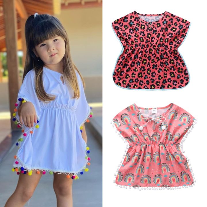 0-5y-summer-fashion-kids-girls-beach-kimono-dress-rainbow-leopard-print-tassel-casual-loose-mini-dress-5-style