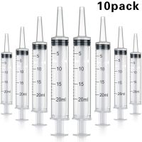 hot【DT】☈♧☁  10 Pack Plastic Syringe Measuring with Feeding Pets or Glue Applicator (20 ML)