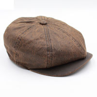 ซักผ้า Ivy Irish Newsboy หมวกสำหรับชายแปดเหลี่ยมแบนหมวกสีทึบ8แผงผ้าฝ้าย Baker ธรรมดา Gatsby &amp; Big Head Beret