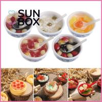 SUN BOX 1PC Random ภาษาจีน DIY อุปกรณ์ตุ๊กตา ขนมข้าวหม้อก๋วยเตี๋ยวขนม ของตกแต่งบ้านตุ๊กตา อาหารปลอม ครัว บ้านตุ๊กตาจิ๋ว