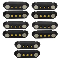 5Pair 3Pin Magnetic Pogo Pin Connector Pogopin Male Female Spacing 2.54mm Spring Loaded DC Power Socket