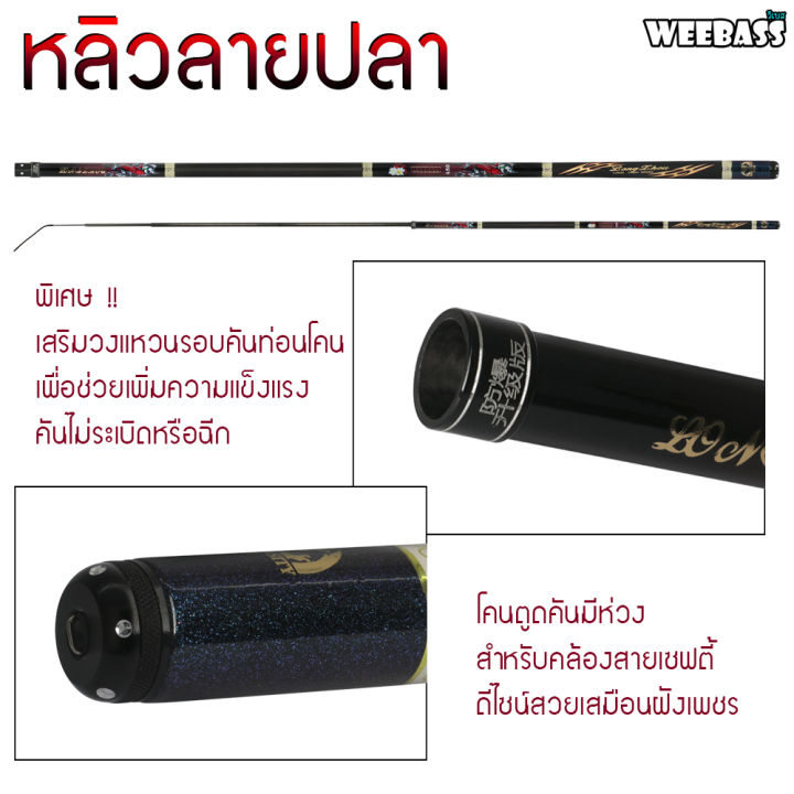 อุปกรณ์ตกปลา-weebass-คันชิงหลิว-รุ่น-หลิวลายปลา-คันเบ็ดตกปลา-ชิงหลิว