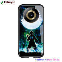 สำหรับ Realme 11 5กรัม Realme Narzo 60 5กรัมอะนิเมะเคสโทรศัพท์ฆ่าปิศาจสำหรับเด็กผู้หญิงผู้หญิง Kimetsu No Yaiba Tanjirou Nezuko กระจกเทมเปอร์ฝาครอบเคสกันกระแทก