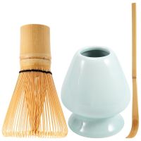 Matcha Whisk Set Bamboo Matcha Tea Set 100 Prong Matcha Whisk (Chasen), Traditional Scoop, Matcha Whisk Holder