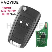 Haoyide กุญแจรีโมตรถ G4-Am433tx เหมาะสำหรับ Opel/vauxhall Corsa D 2007 Meriva B 2010พร้อมชิป Pcf7941