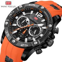 【HOT】 MINI FOCUS Chronograph Men Watches Mens Silicone Date WristWatch 0349