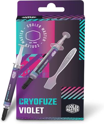 Cooler Master CryoFuze Violet High Performance Thermal Paste, Nanoparticles, CPU/GPU Conductivity W/m.k= 12.6m, Non Corrosive, Temp -50°C up to 240°C for CPU and GPU Coolers (MGY-NOSG-N07M-R1)
