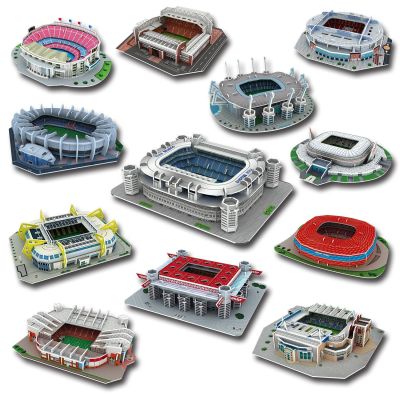 ปริศนา Diy 3D กระดาษปริศนาสนามฟุตบอลสนามประกอบรุ่นอาคาร Stadion Montage สำหรับเด็กของขวัญแฟนๆ