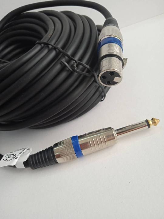 cable-microphone-xlr-6-5mm-สายไมค์โครโฟนร้องคาราโอเกะ-อย่างดี-50-เมตร-ทำจากทองแดงแท้-สัญญานเต็ม-ใช้ได้กับลำโพงและเครื่องเสียงทุกรุ่น-ได้มาตราฐาน