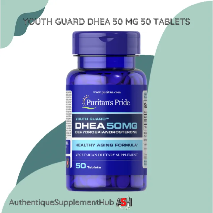 Puritan S Pride Youth Guard Dhea 50 Mg 100 Tablets Supports Healthy Aging Helps Skin Health