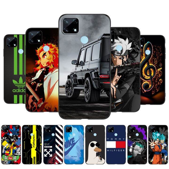 Case For Realme C25 C25s Case Back Phone Cover Protective Soft Silicone Black Tpu Fashion Anime 6800